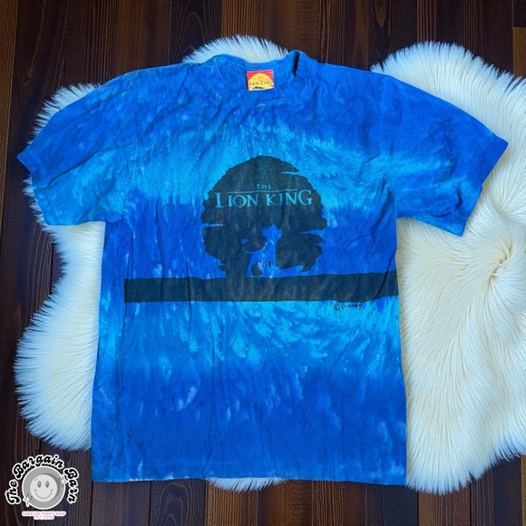 Vintage 90s The Lion King Single Stitch Ombré Tie-Dye Graphic Tee (Youth Large) - Picture 1 of 4